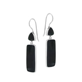 AE-6282-SHB Sterling Silver Earring With Black Shell Jewelry Bali Designs Inc